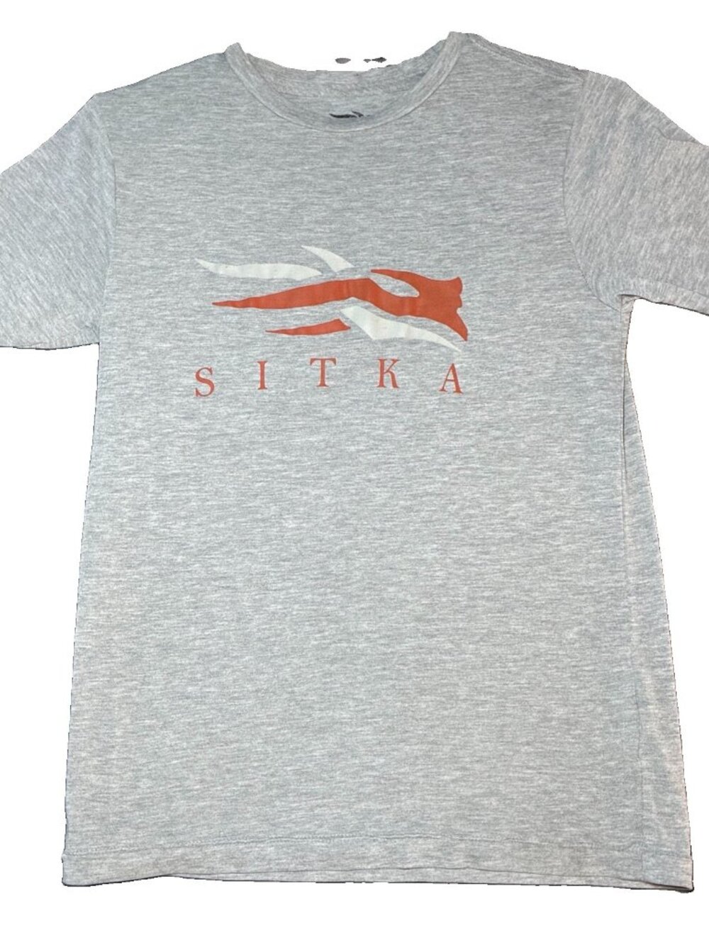 Sitka Gear Graphic T-Shirt Youth Medium Gray Heather Logo Tee Boys Hunting Kids